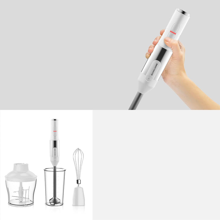 Powerblend M2 Stabmixer - 4-in-1 Stabmixer-Set - 1200W - Weiss, Weiß