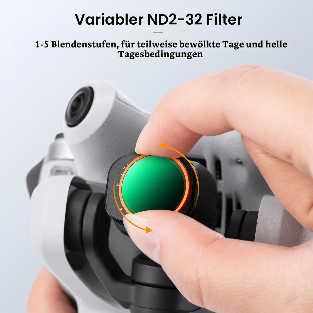 K&amp;F Concept Mini 4 Pro 4 Stück ND2-ND32+ND32-512+CPL+UV Filter Variable ND Filter, mehrfache Beschic