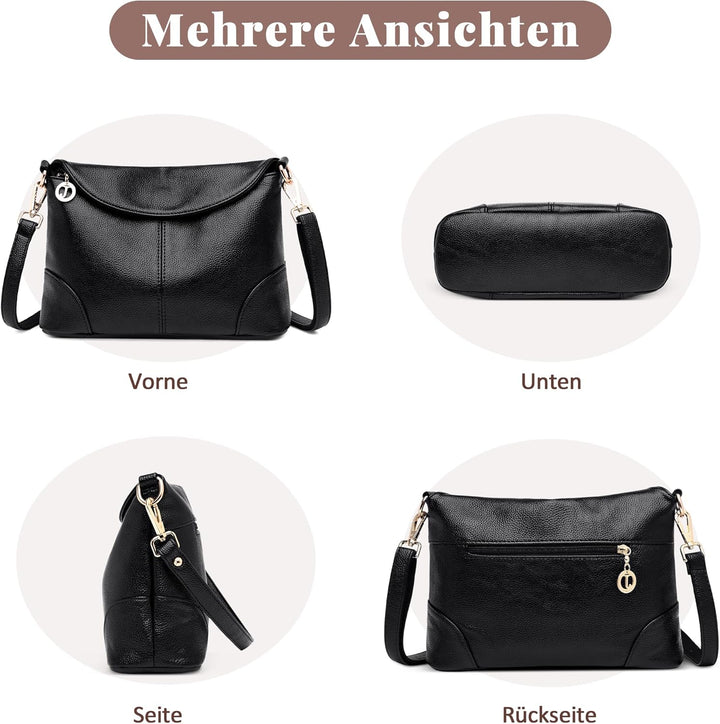 DORRISO Elegant Damen Umhängetasche Frauen Handtasche Schultertasche Casual Umhängetaschen Damen Rei