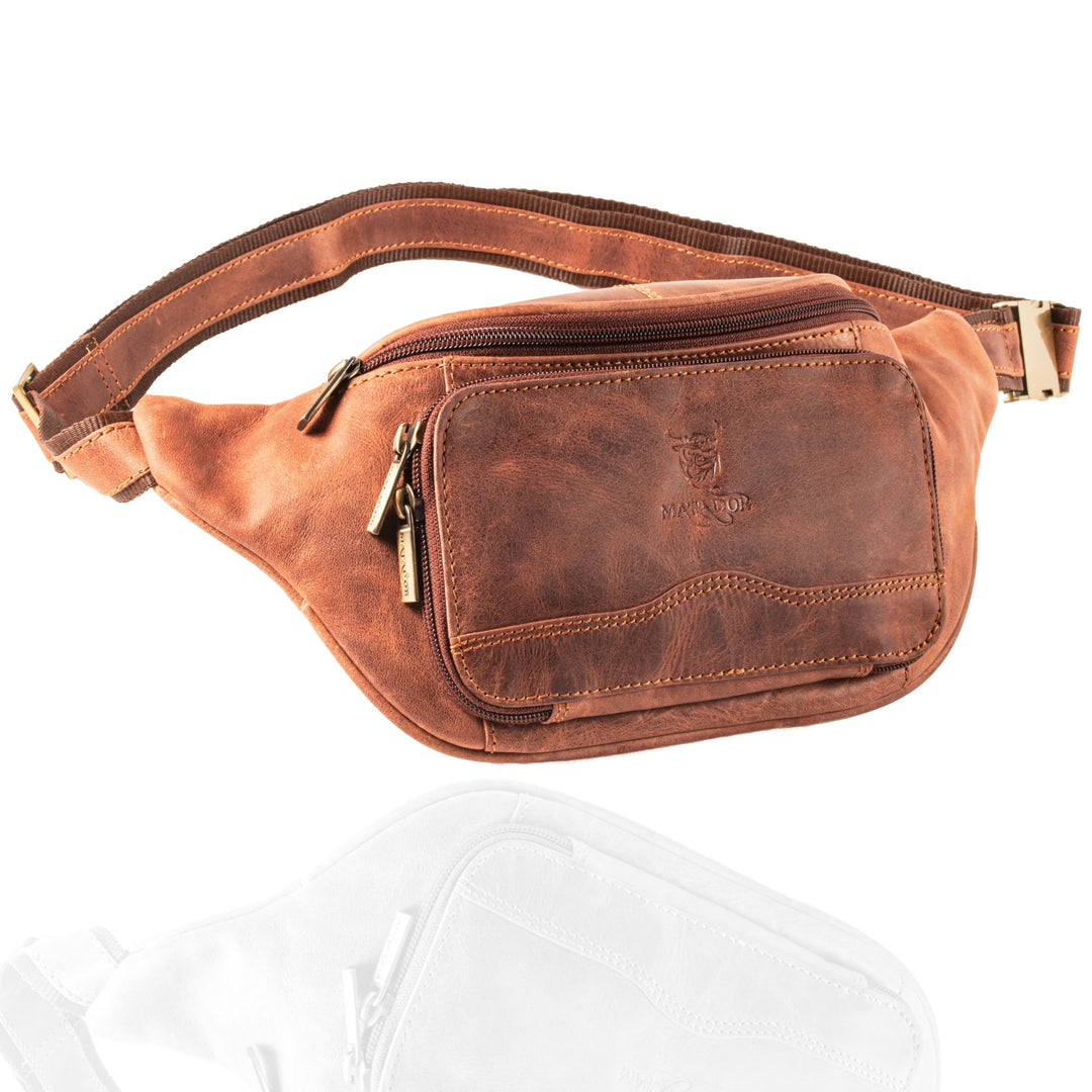 MATADOR ECHT Leder Bauchtasche Umhängetasche Schultertasche Reisetasche Freizeittasche Wandertasche