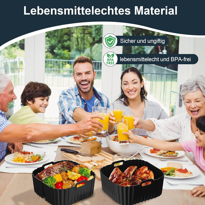 Silikonform Heissluftfritteuse für Russell Hobbs Air Fryer XXL 8,3L (27632-56), Airfryer Silikonform