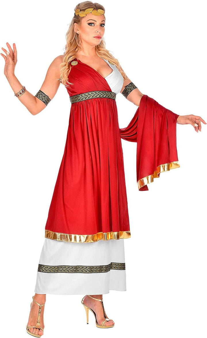 "ROMAN EMPRESS" (dress with drape, armbands, laurel wreath) - (M), M