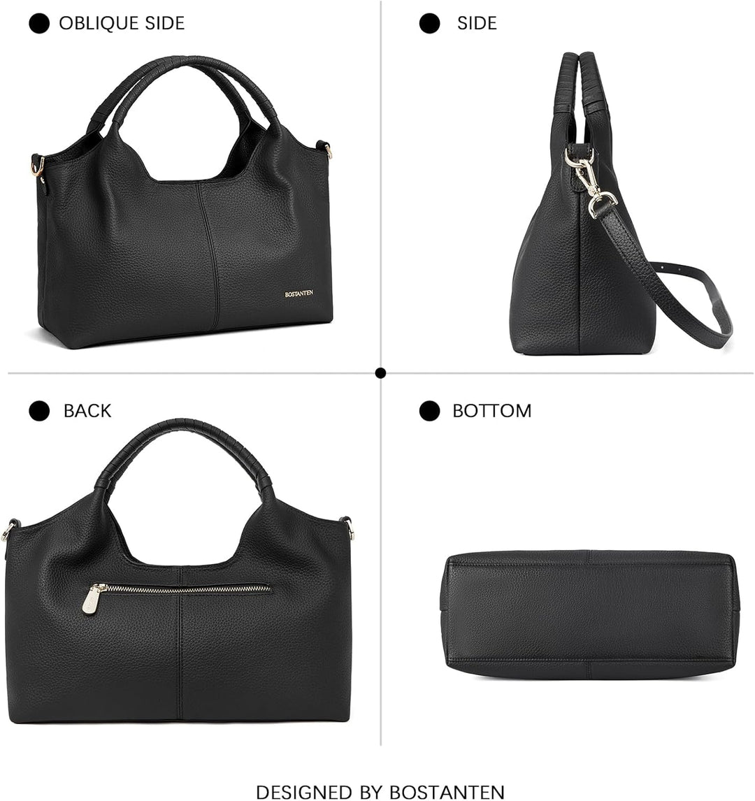 BOSTANTEN Damen Shopper Leder Handtasche Hobo taschen Top Griff Schultertasche Frauen Umhängetasche