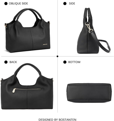 BOSTANTEN Damen Shopper Leder Handtasche Hobo taschen Top Griff Schultertasche Frauen Umhängetasche