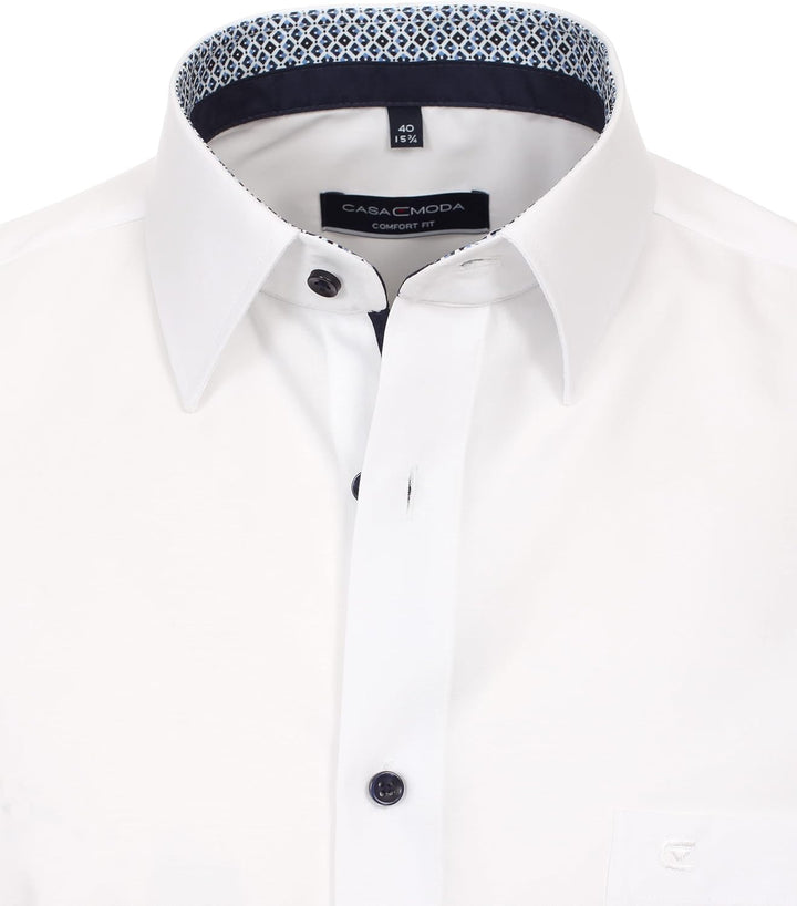 CASAMODA Businesshemd Uni Comfort Fit Standard 38 Weiss, Standard 38 Weiss