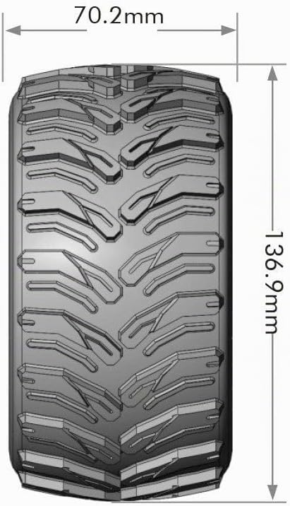 LOUISE MFT MT-MAXX 2.8 Cyclone 1/10 Soft FELGE SCHWARZ 17MM 1/2Z Offset