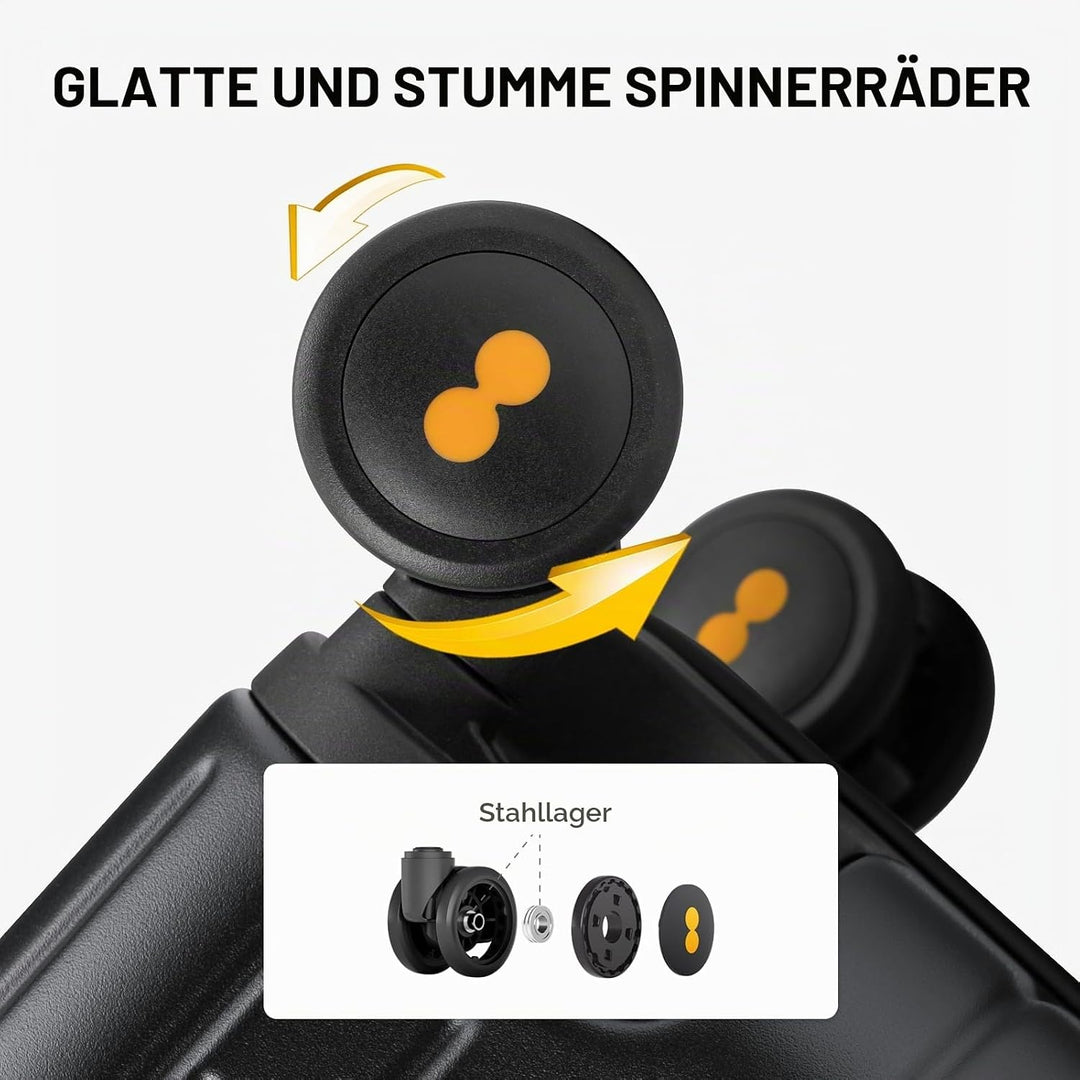 LEVEL8 Handgepäck Koffer Leicht Hartschalenkoffer mit TSA, 55cm, 34L | Carry on Koffer aus 100% Poly