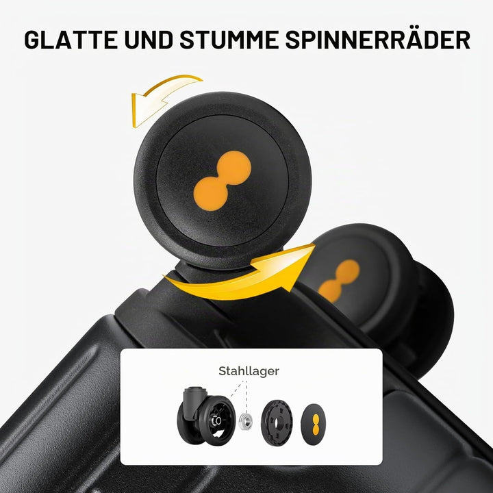 LEVEL8 Handgepäck Koffer Leicht Hartschalenkoffer mit TSA, 55cm, 34L | Carry on Koffer aus 100% Poly
