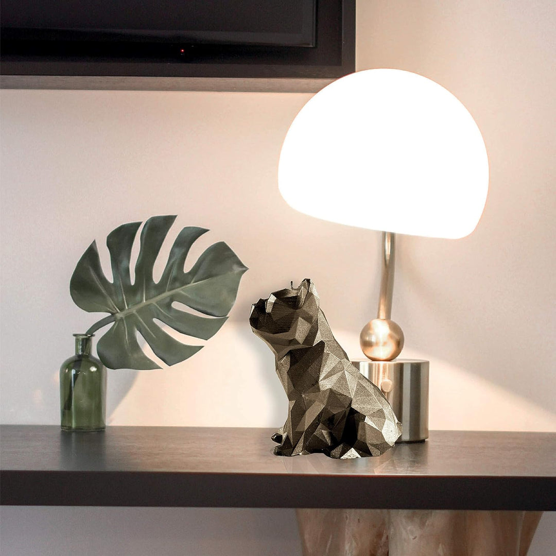 Candellana Handmade Bulldog Low-Poly Kerze Geschenk- Lustig - Dekorative Kerze - Home Décor - Gesche