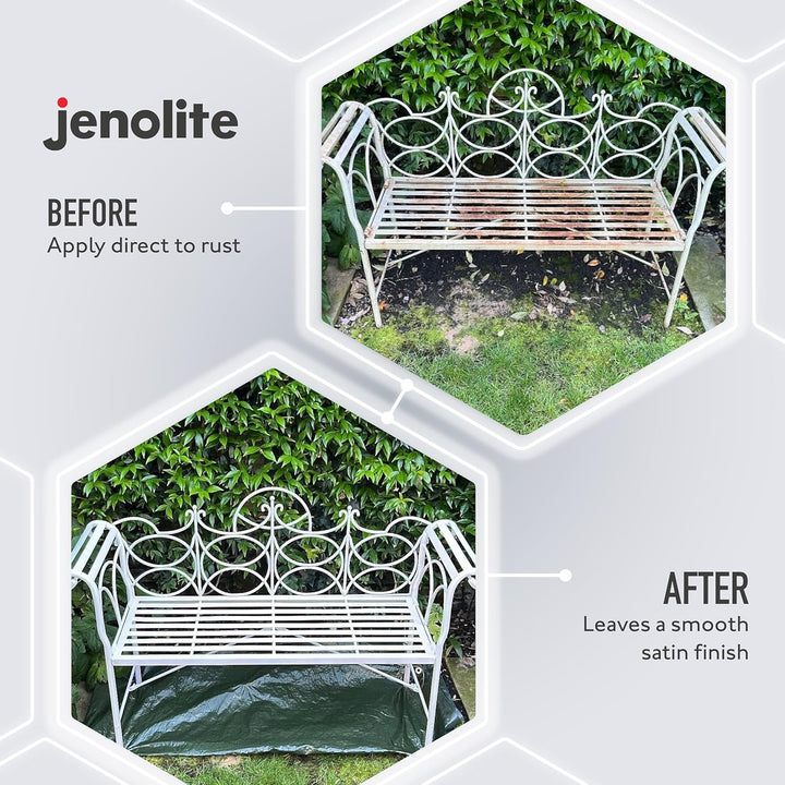 JENOLITE Directorust Seidenmatte/Satin Sprühfarbe | Enteneiblau | 3x400ml | Direkt-zu-Rost-Sprühfarb