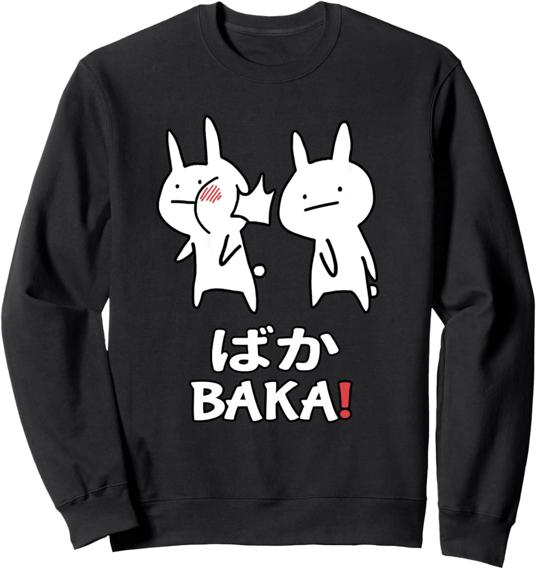 Lustiges Japan Baka Rabbit Ohrfeigen Anime und Manga Sweatshirt
