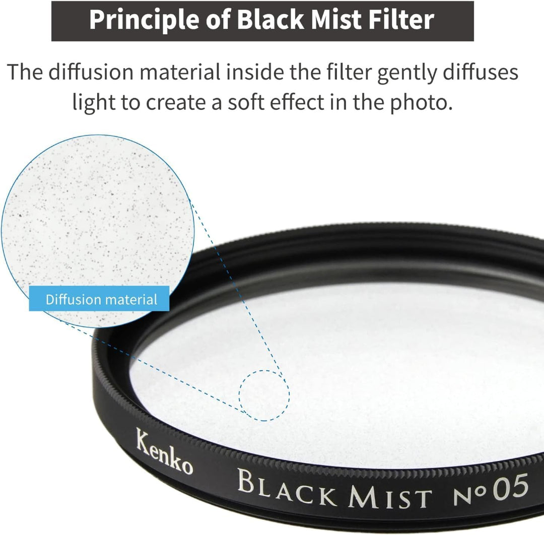 Kenko Weiche Effektfilter Black Mist No.05 62mm, Wie eine Szene aus einem Film, 517444 Black Mist N°