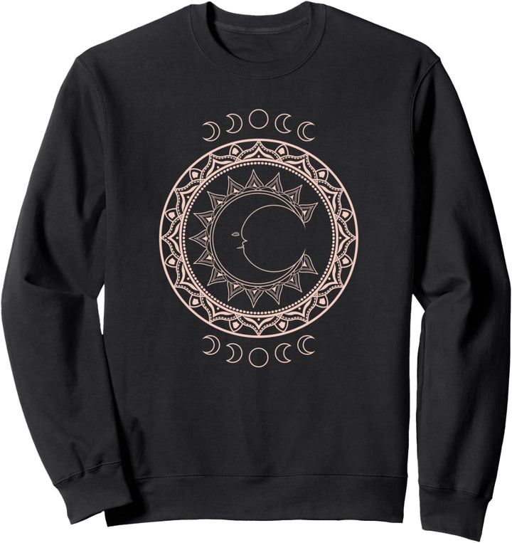 Mond Astrologie Mondphasen Okkultismus Boho Halbmond Sweatshirt