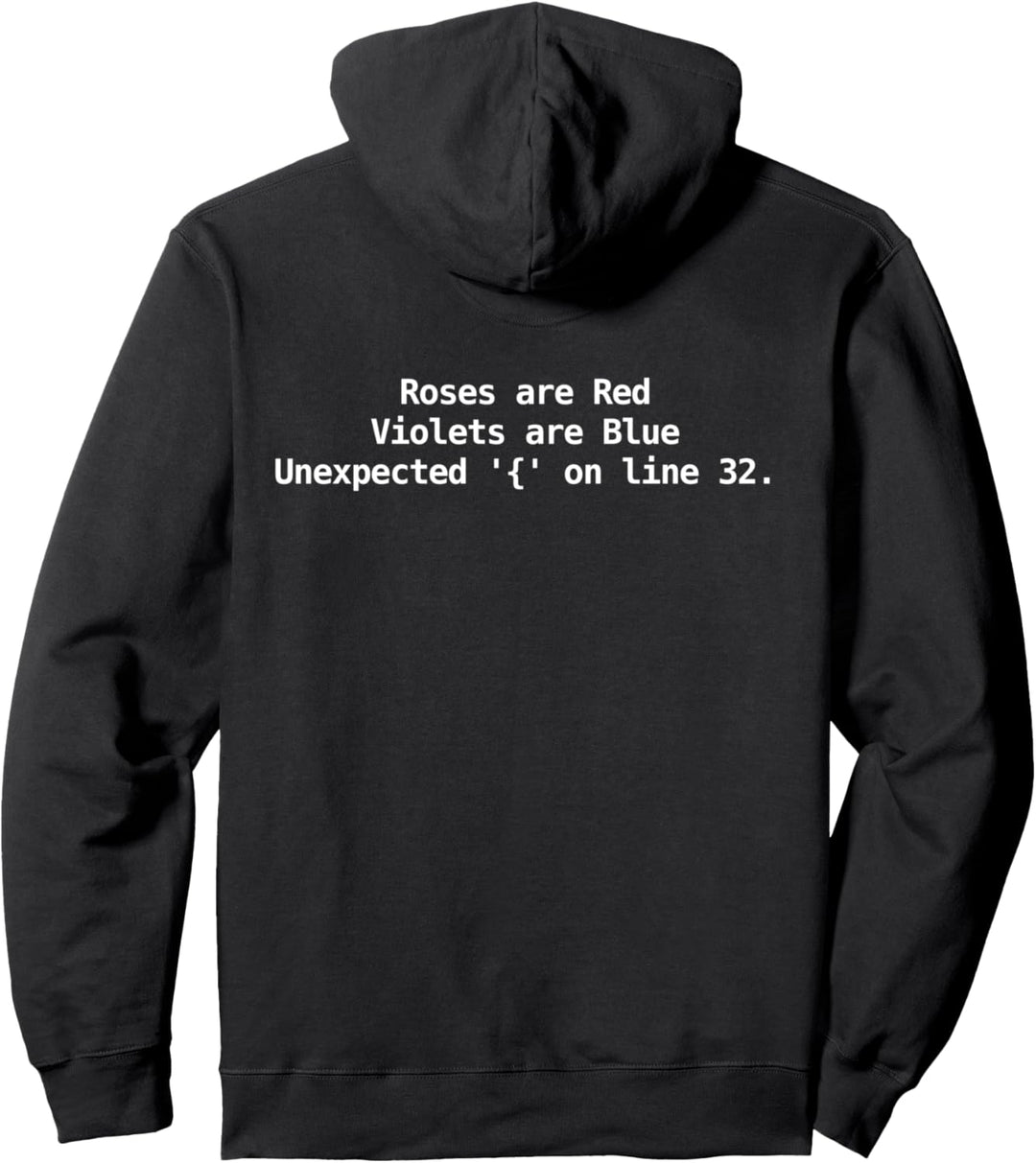 Unexpected { on line 32 - Funny Coder Programming Joke Pullover Hoodie