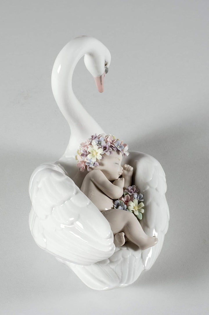 LLADRÓ Schwanen-Figur Fantastische Träume. Schwan. Porzellan.