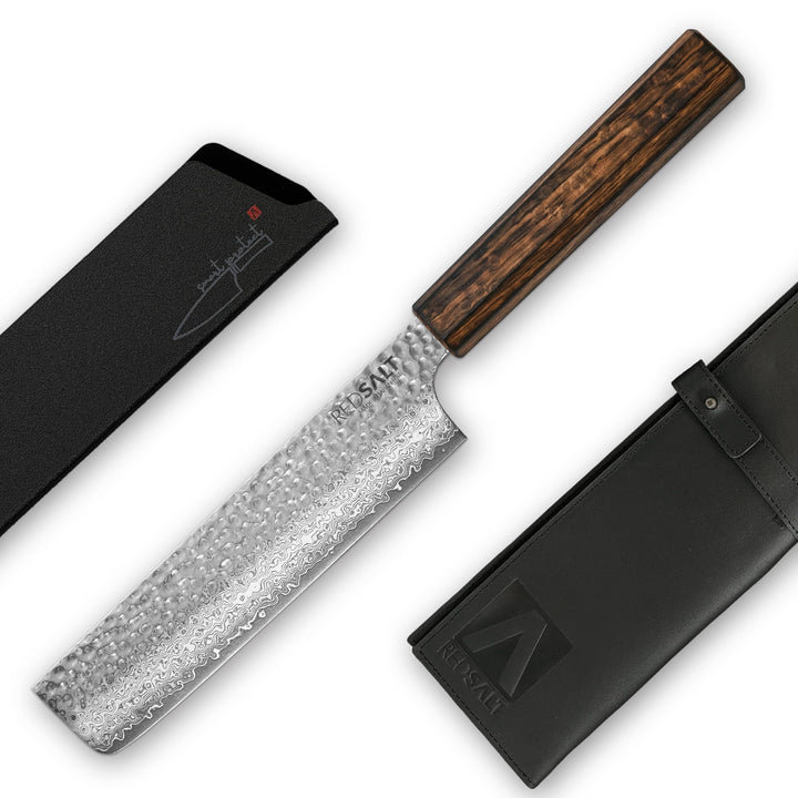 REDSALT® Professional Series NAKIRI 菜切 16cm Damaststahl Gemüsemesser handgefertigt in Japan | Profi