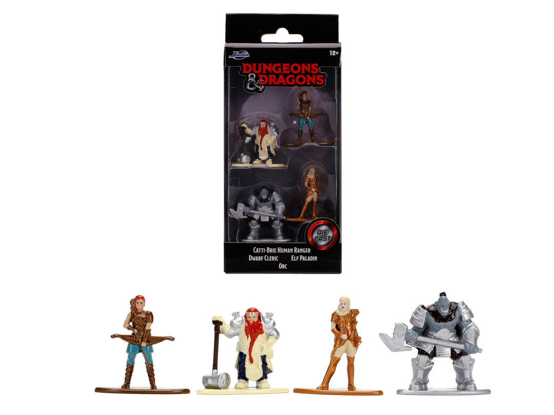 Jada Toys Dungeons & Dragons Nanofigs 4er-Set Nano Sammelfiguren aus Die-Cast, Catti Brie Human Figh