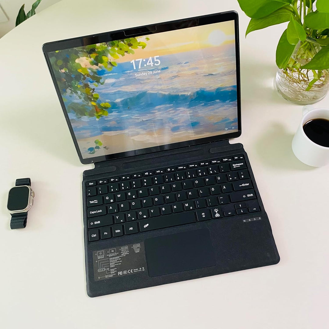 Deutsche QWERTZ Layout Tastatur für Microsoft Surface Pro 11/10 / 9/8 / X, 13 Zoll - Ultraflaches, b