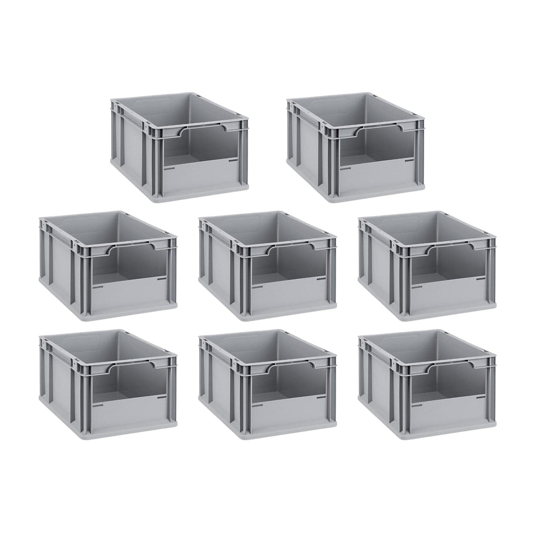 SuperSparSet 8x Eurobox NextGen Insight | HxBxT 22x30x40cm | 20 Liter | Front offen | Eurobehälter,