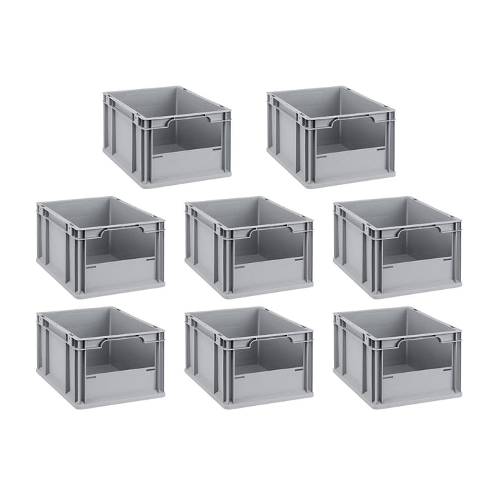 SuperSparSet 8x Eurobox NextGen Insight | HxBxT 22x30x40cm | 20 Liter | Front offen | Eurobehälter,