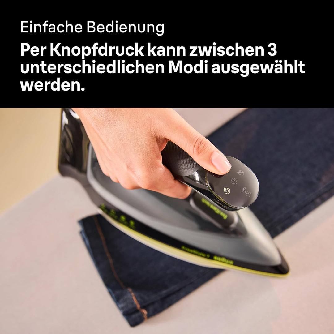 Braun FreeStyle 7 – Dampfbügeleisen mit ergonischem Griffdesign, Bügelergebnisse wie mit einer Dampf