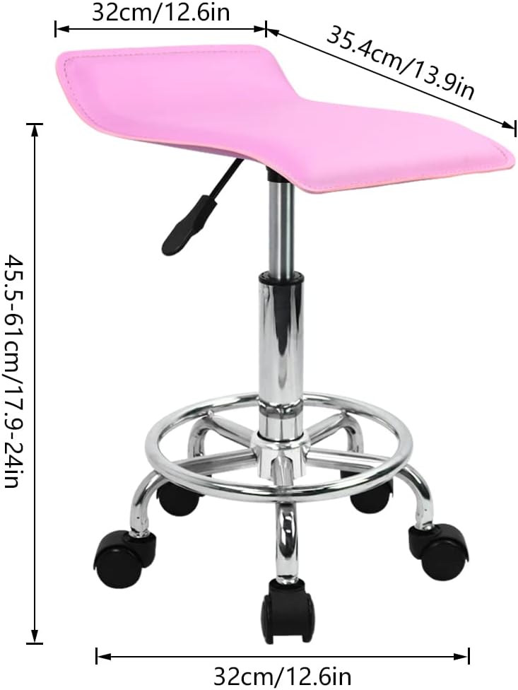 KKTONER Rollhocker Square (Rosa), Rosa