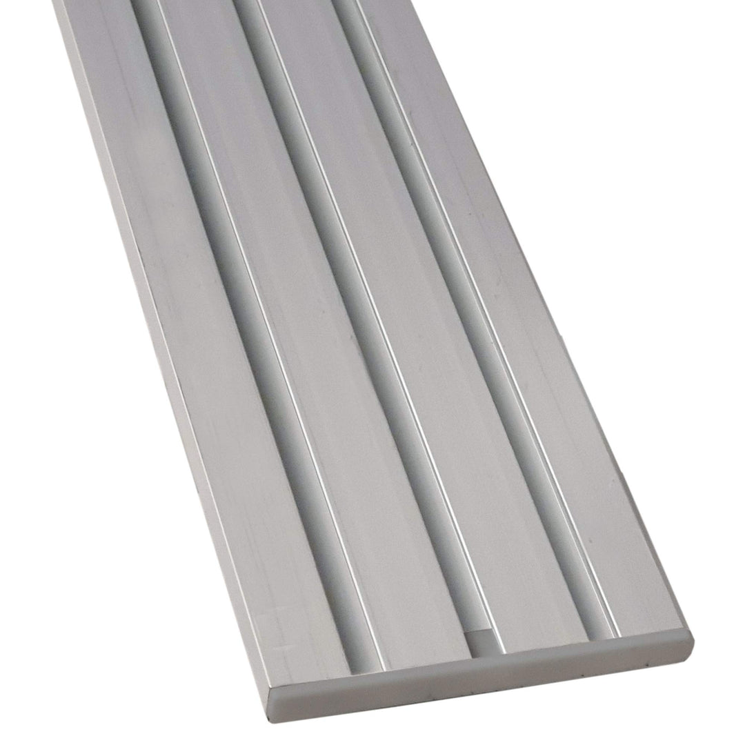 Vorhangschiene "silber" aus Aluminium, alle Längen bis 480cm möglich, Flache Gardinenschiene (7mm),