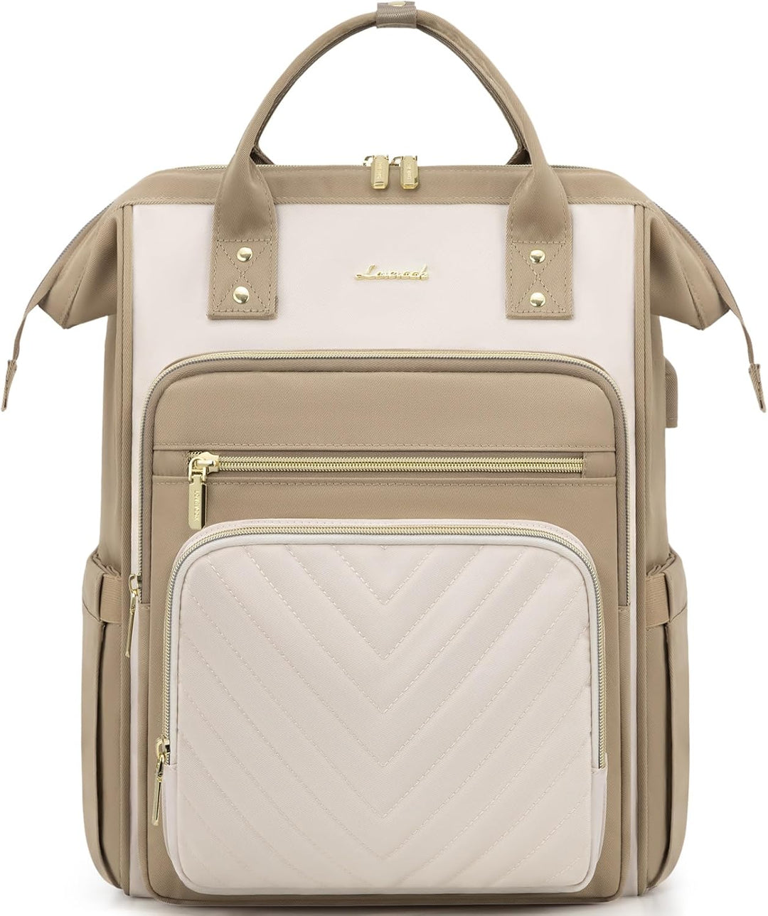 LOVEVOOK Rucksack Damen, 15,6 Zoll Laptop Schulrucksack Teenager Mädchen Wasserdicht, Elegant Reiser