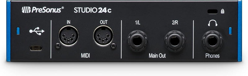 PreSonus Studio 24c, 2 Eingänge/2 Ausgänge, 192 kHz, USB-C Audio Interface mit software bundle inklu