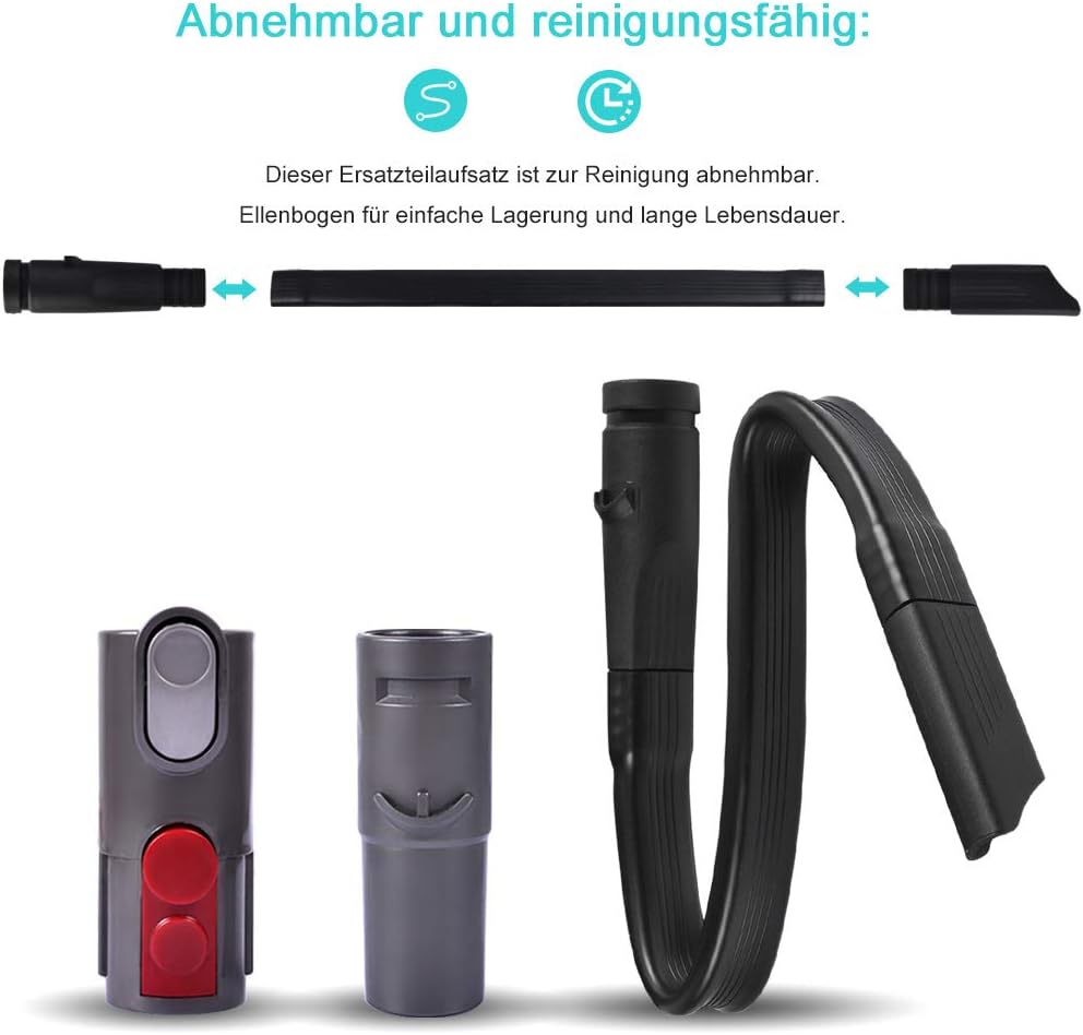 KEEPOW Flexible Fugendüse Zubehör für Dyson V15 V11 V10 V8 V7 V6 Staubsauger Düsen Ersatzteil Flachd