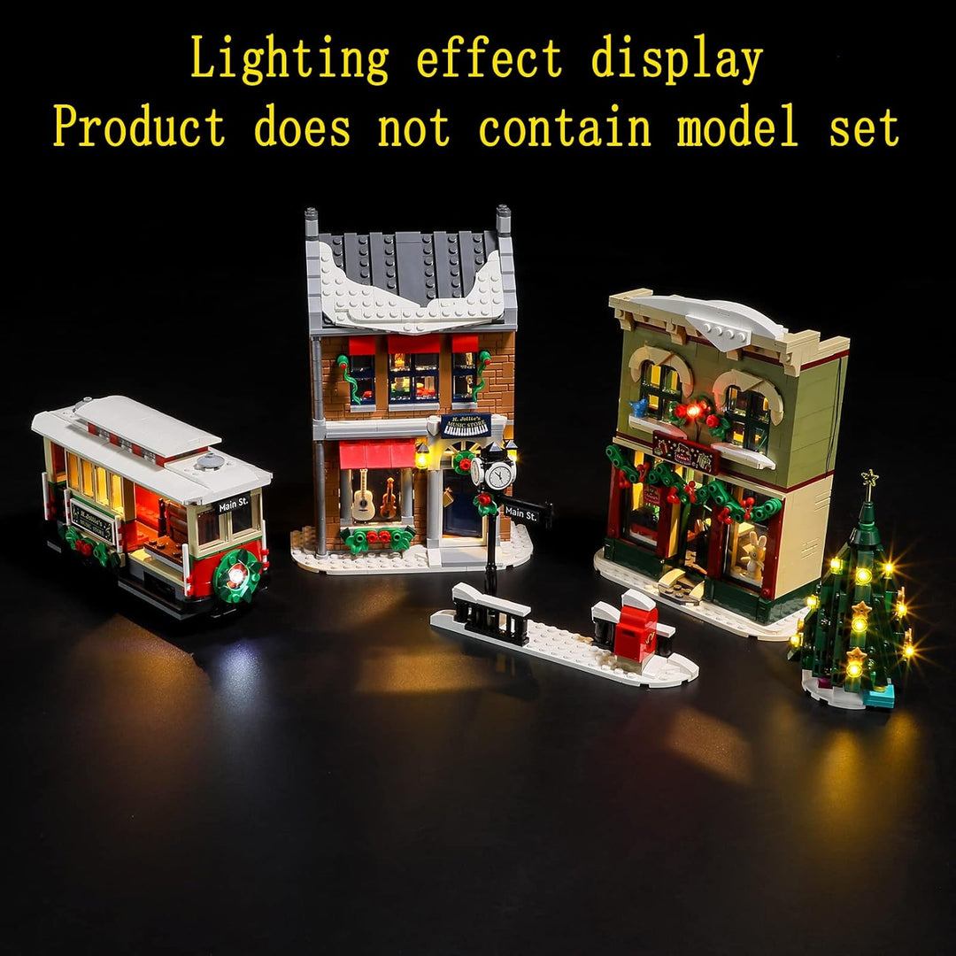 GEAMENT LED Licht-Set Kompatibel mit Lego Holiday Main Street - Beleuchtungsset für Creator 10308 Ba