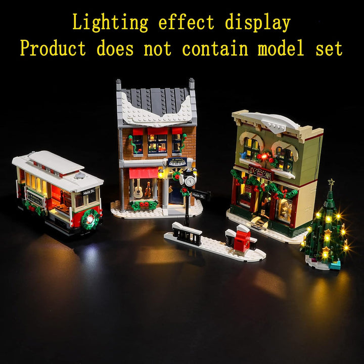 GEAMENT LED Licht-Set Kompatibel mit Lego Holiday Main Street - Beleuchtungsset für Creator 10308 Ba