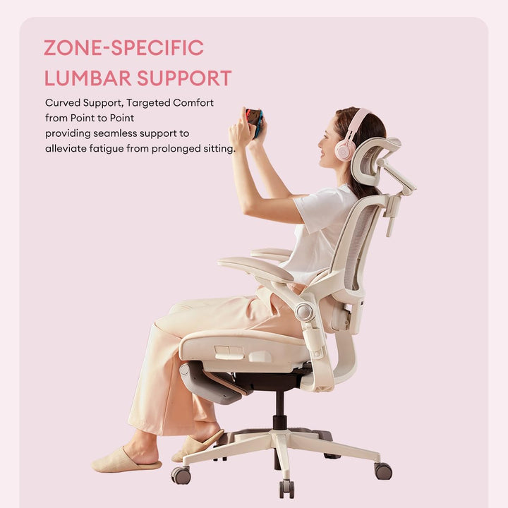 MUSSO E80 Muse FemmePosture™ Ergonomischer Bürostuhl für Frauen - 135° Neigung & 3D-Lendenstütze, 17