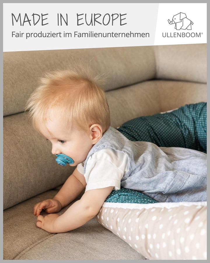 ULLENBOOM ® Einlage für Babynestchen 35 x 75 cm Dschungel (Made in EU) - bequeme Polsterung für das