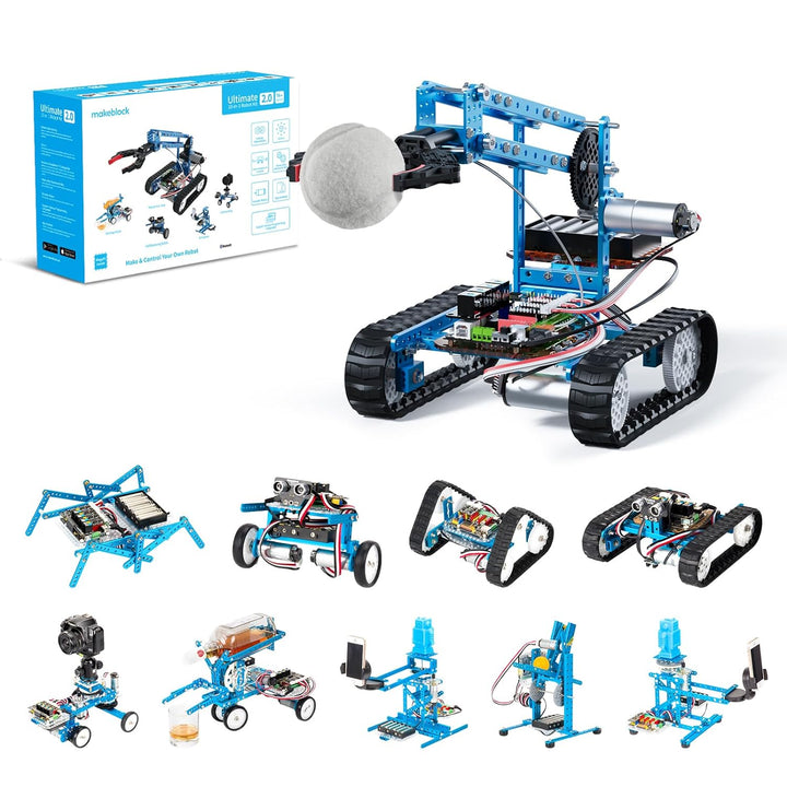 Makeblock mBot Ultimate Roboter Bauen 10 in 1, 160+ Mechanische Bauteile Module für Programmierung E