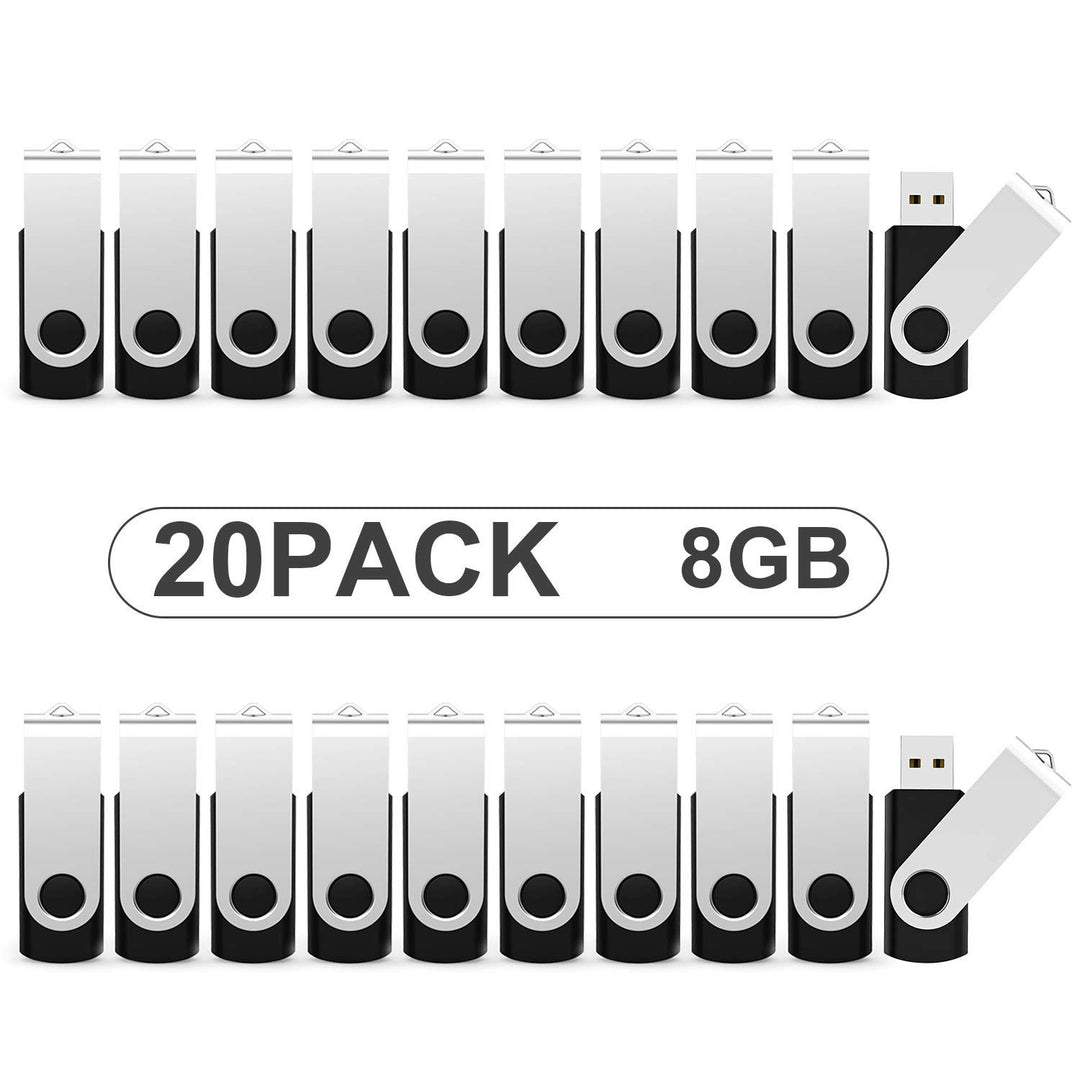 KOOTION USB-Sticks 8GB 20er Pack Memory Stick 20 Stück Set USB 2.0 Datenstick USB Flash Drives 8G Sp