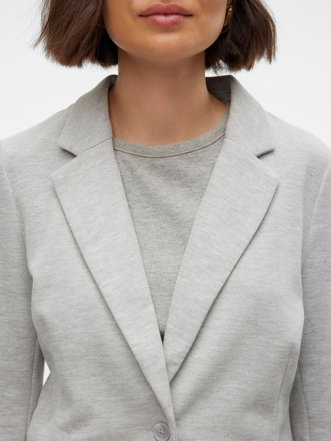 VERO MODA Female Einreihiger Blazer VMJULIA Blazer 34 Light Grey Melange, 34 Light Grey Melange