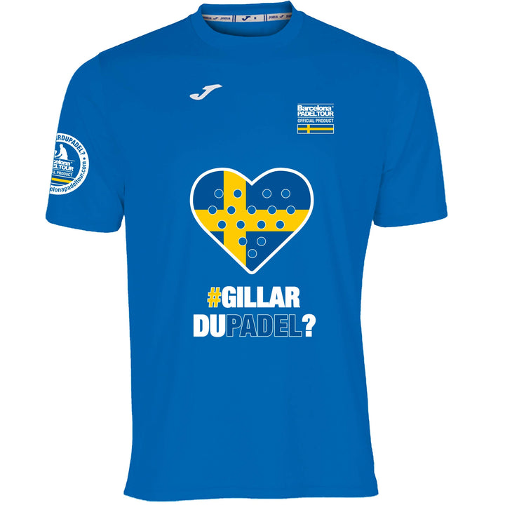 Barcelona Padel Tour - Joma Men's Short Sleeve Crew - Atmungsaktives Micro Mesh Gewebe mit Love Pade