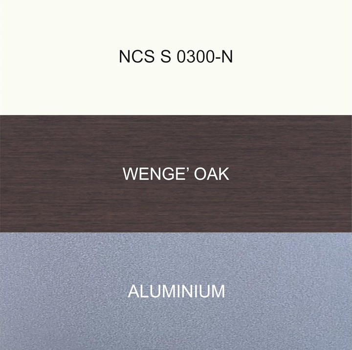 CalleaDesign Russell Wanduhr Weiss Wenge-Eiche Aluminium Elegantes Originelles Hochwertig 45 cm Mode