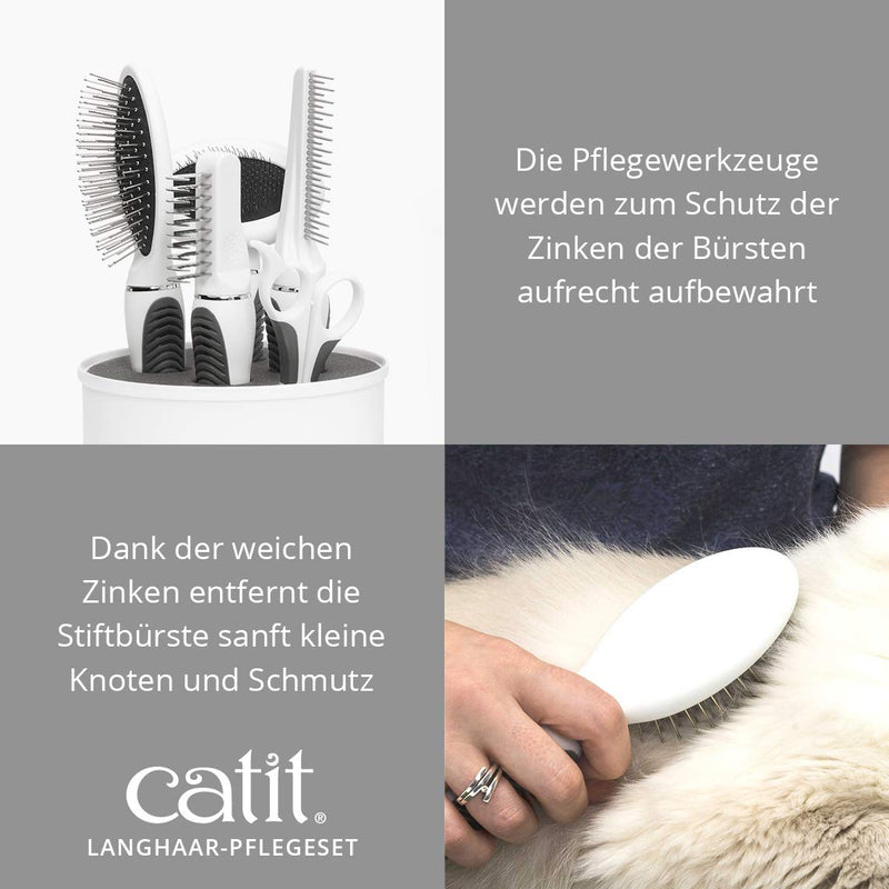 Catit Bürsten-Set für langhaarige Katzen, Bürsten für Langhaarkatzen