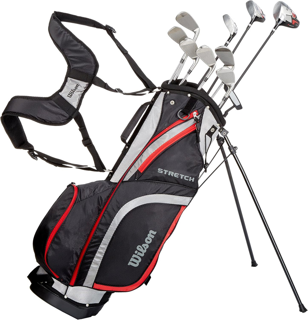 WILSON Herren Stretch XL Tasche Mit Golfschlägern Links/Standardlänge Ohne Graphitschaft Single, Lin