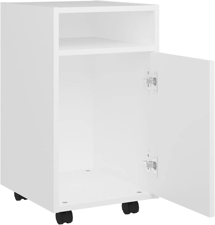 Gecheer Beistellschrank mit Rollen Rollcontainer Rollschrank Büroschrank Standschrank mit 2 Fächern