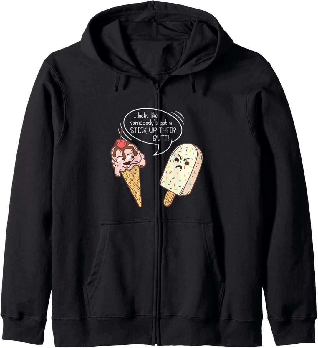 Ice Cream Day Cone and Popsicle - Funny Parlor Talk Gift Kapuzenjacke
