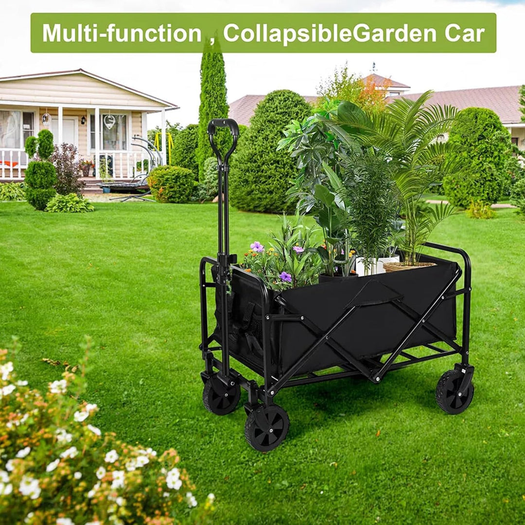 SOONHUA Bollerwagen Faltbar, 150kg Strandwagen, Oxford-Stoff | Robuster 150kg Transportwagen mit 12c