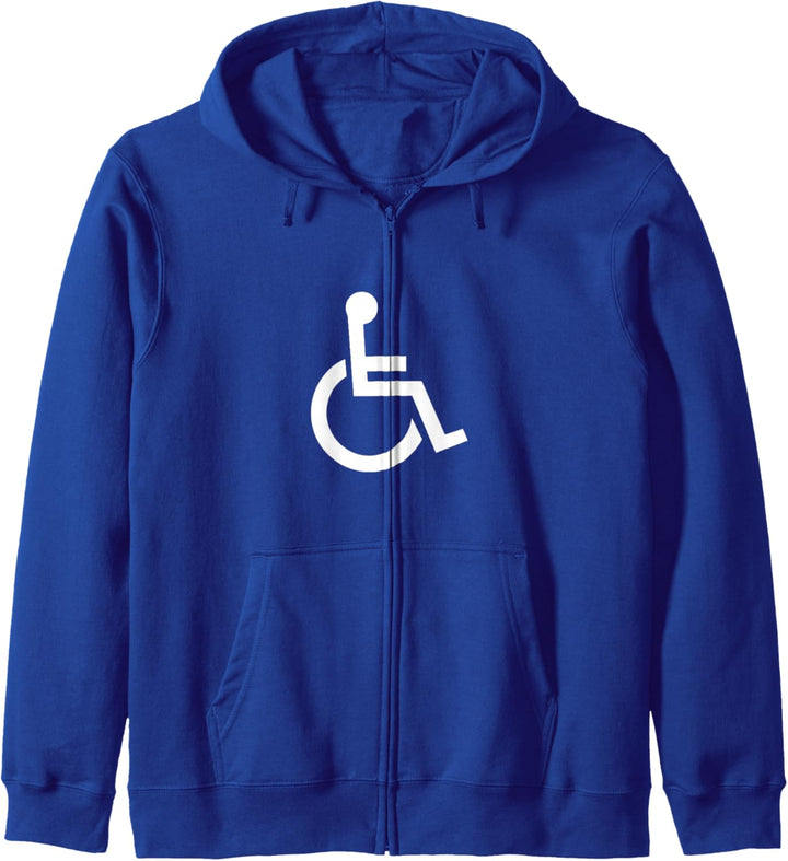 Klassisch-blaues-weisses-Behinderten-Symbol Kapuzenjacke