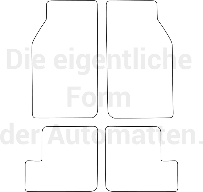 moto-MOLTICO Fussmatten Auto Velours Autoteppiche Schwarz Automatten Set 4-teilig passend für Opel K