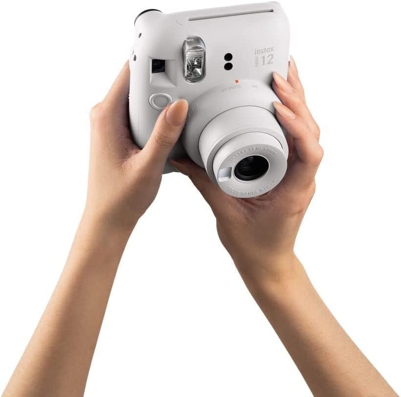 Fujifilm Instax Mini 12 Sofortbildkamera - Clay White + 2 Pack Film Kamera + 2er-Pack Filme Tonweiss