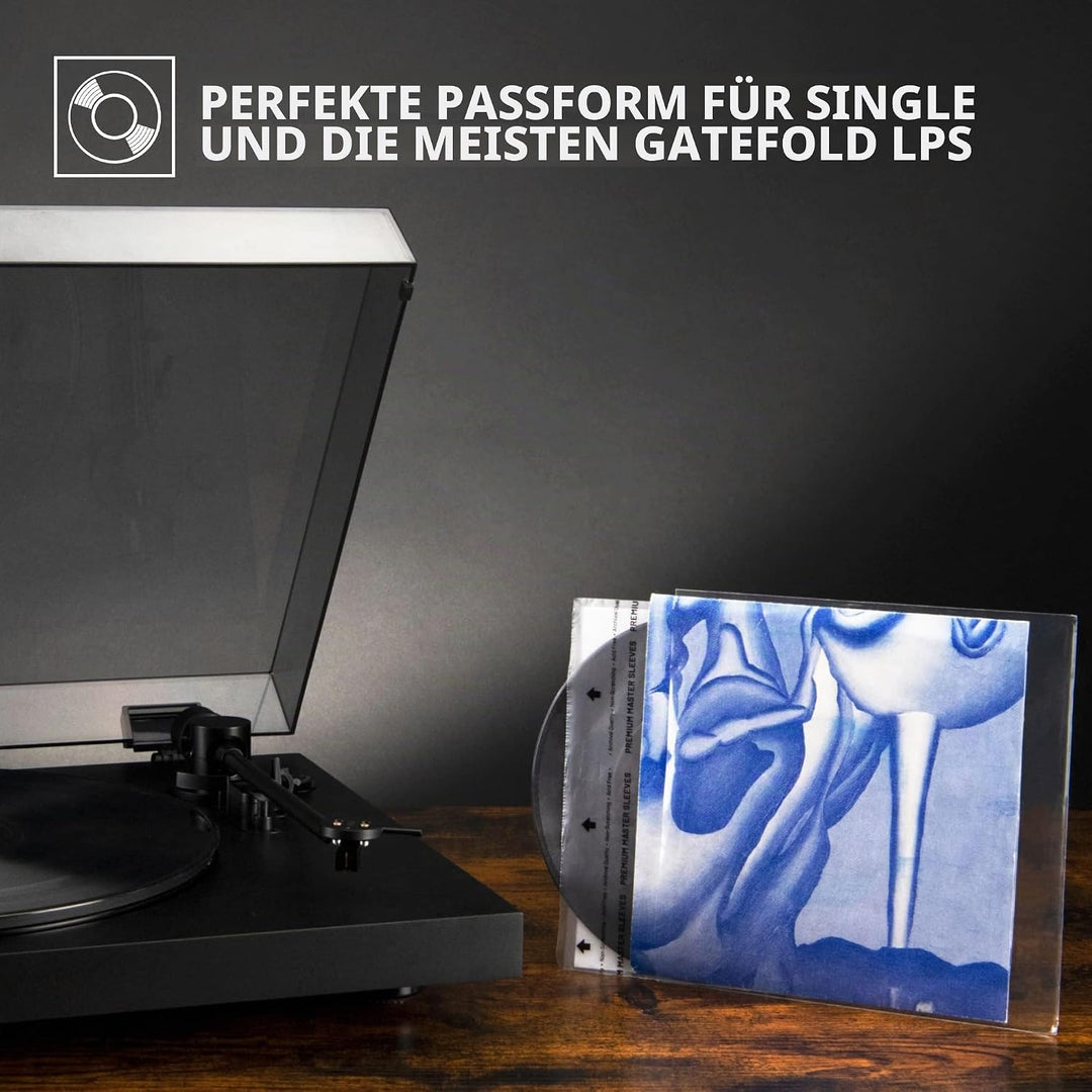 BIG FUDGE Schallplatten Aussenhüllen - 7" x 50 STK. - LP Hüllen transparent aus 3mil starken Polypro