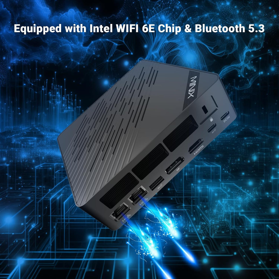 MINIX EU715-AI Mini PC, Intel Core Ultra 7 155H 32GB DDR5 1TB PCIe 4 SSD Mini Desktop Computer/AI Bo