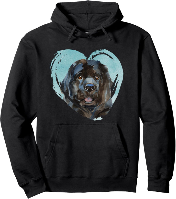 Neufundland Porträt - Aquarell Hund Grafik Pullover Hoodie